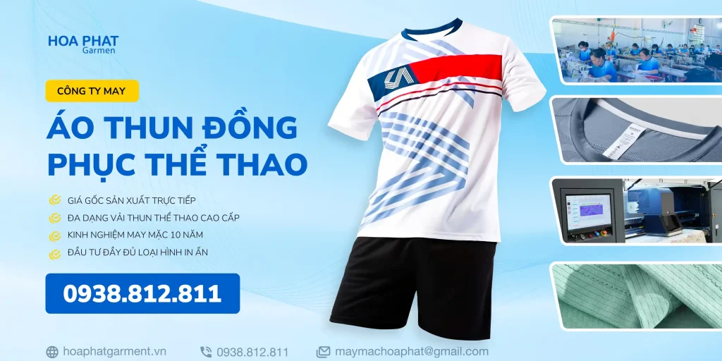 Nơi may áo thun đồng phục thể thao giá xưởng