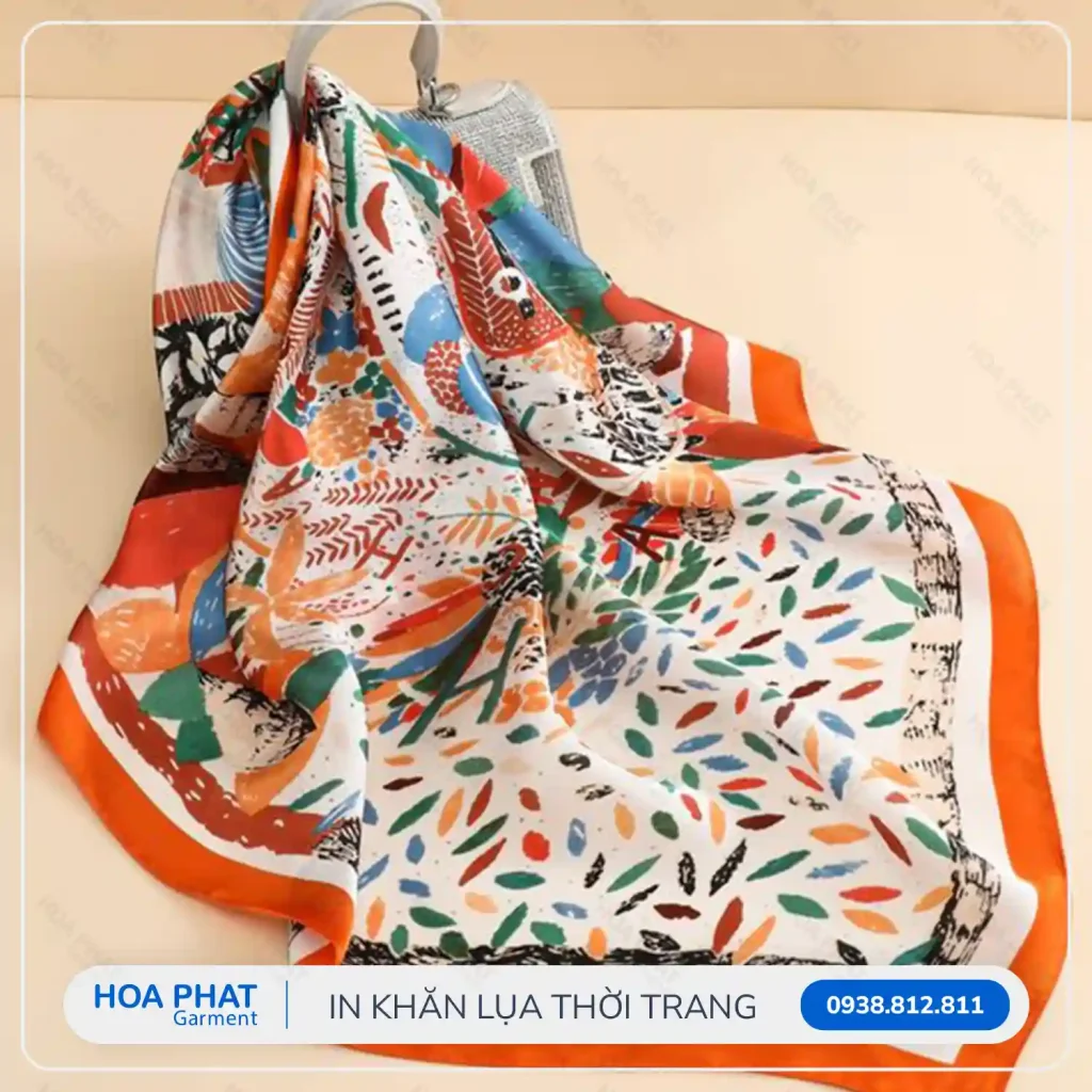 In chuyển nhiệt khăn lụa thời trang - Hoa Phat Garment