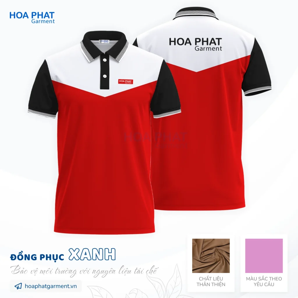 Giải pháp đồng phục doanh nghiệp – Đồng bộ hình ảnh, tối ưu vận hành 4 Áo thun đồng phục xanh - Vải thun bảo vệ môi trường- HP207
