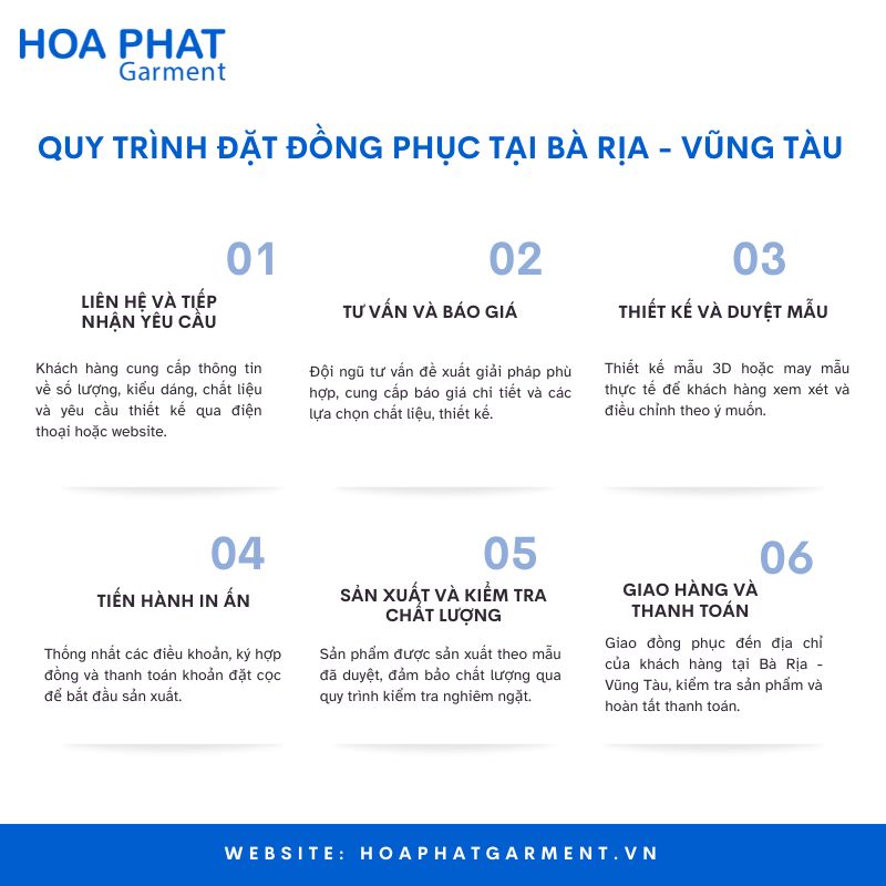 Đặt đồng phục tại Bà Rịa - Vũng Tàu chất lượng, giá tốt và giao nhanh 5 đặt áo đồng phục tại Bà Rịa - Vũng Tàu