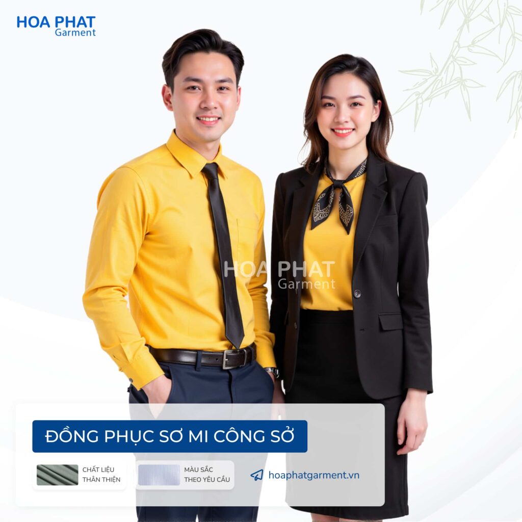 Giải pháp đồng phục doanh nghiệp – Đồng bộ hình ảnh, tối ưu vận hành 25 Áo sơ mi đồng phục công sở dài tay - HP303