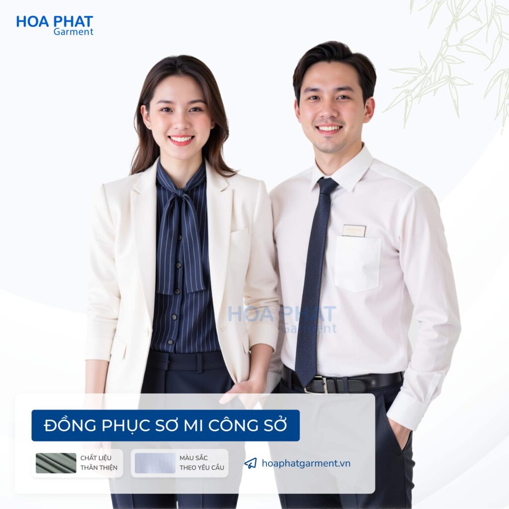 Giải pháp đồng phục doanh nghiệp – Đồng bộ hình ảnh, tối ưu vận hành 24 Áo sơ mi đồng phục công sở dài tay - HP304