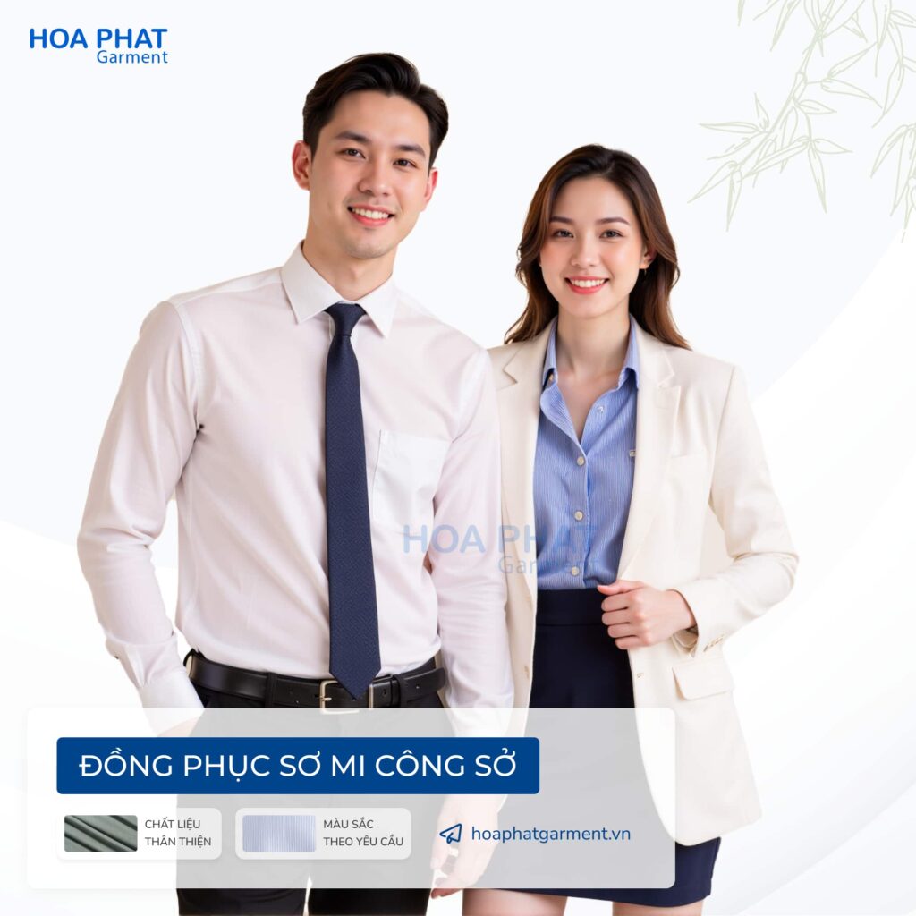 Giải pháp đồng phục doanh nghiệp – Đồng bộ hình ảnh, tối ưu vận hành 23 Áo sơ mi đồng phục công sở dài tay - HP305