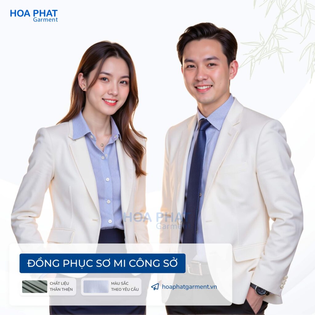 Giải pháp đồng phục doanh nghiệp – Đồng bộ hình ảnh, tối ưu vận hành 21 Áo sơ mi đồng phục công sở dài tay - HP307