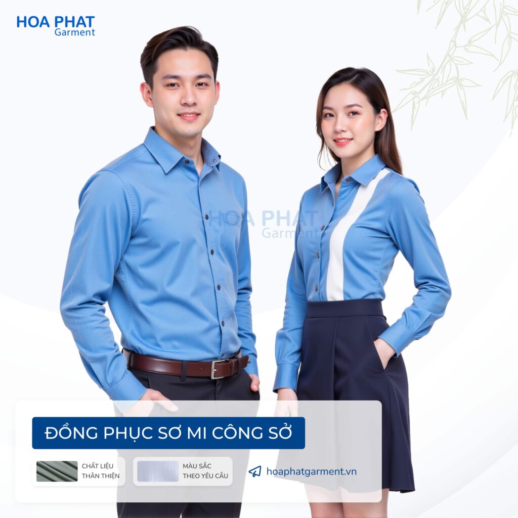 Giải pháp đồng phục doanh nghiệp – Đồng bộ hình ảnh, tối ưu vận hành 18 Áo sơ mi đồng phục công sở dài tay - HP310