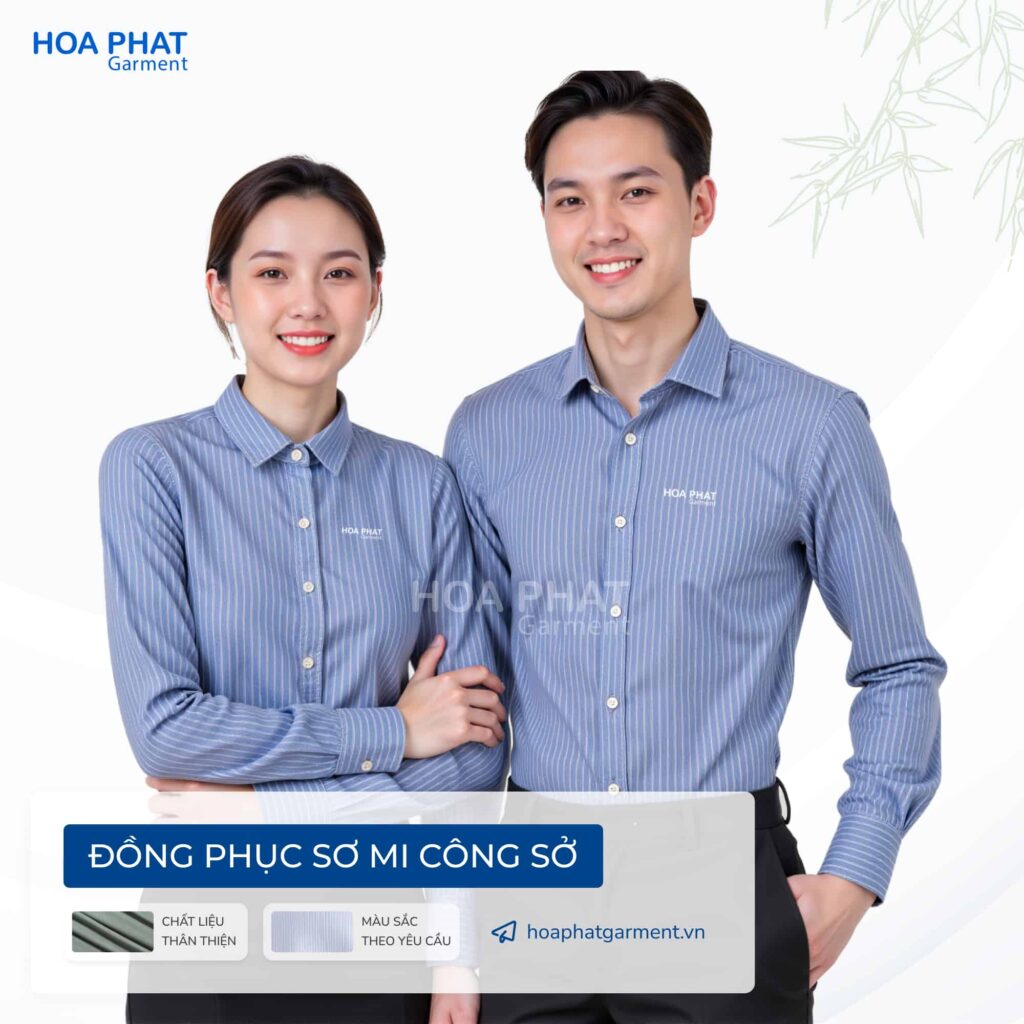 Giải pháp đồng phục doanh nghiệp – Đồng bộ hình ảnh, tối ưu vận hành 16 Áo sơ mi đồng phục công sở dài tay - HP312