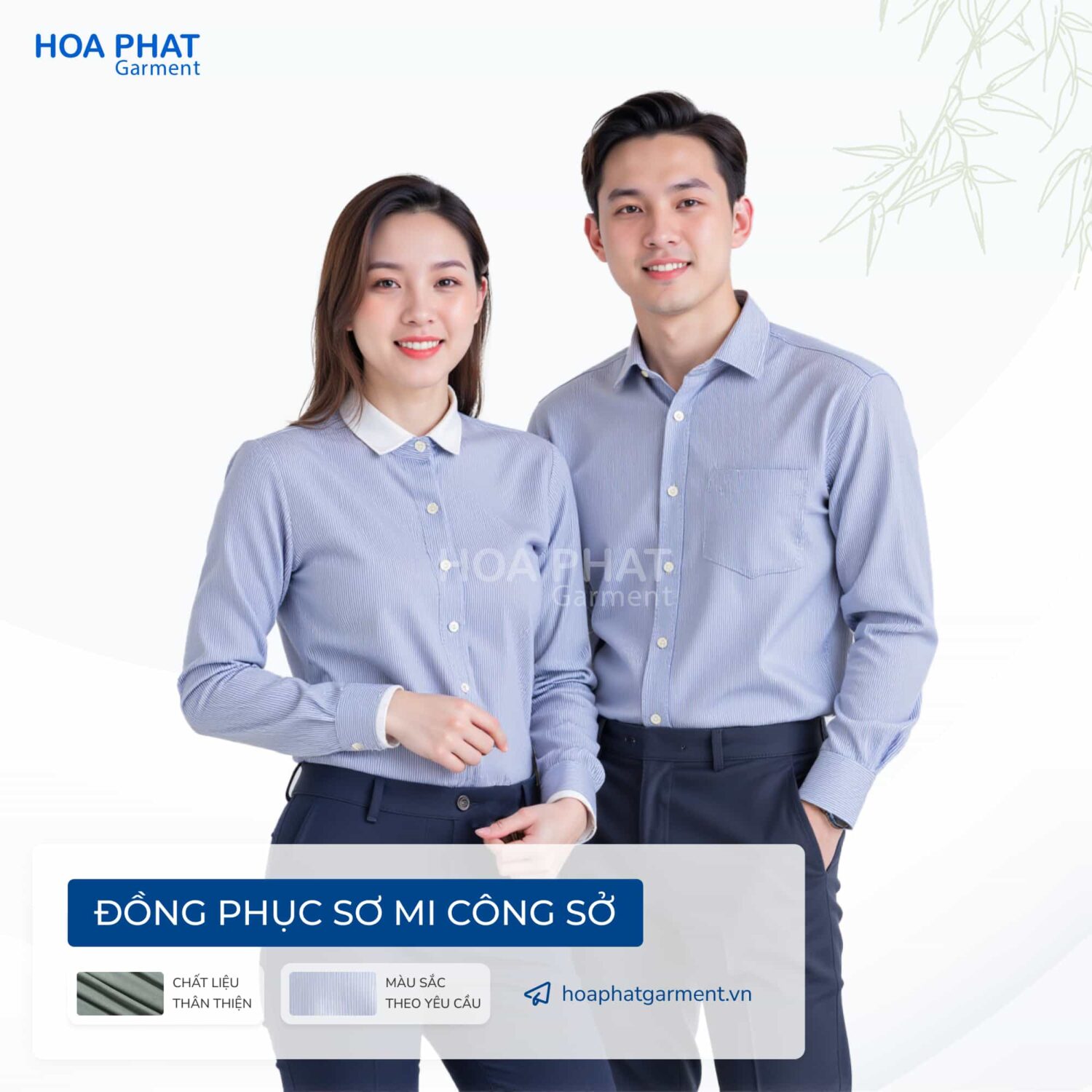 Áo sơ mi đồng phục công sở dài tay - HP313
