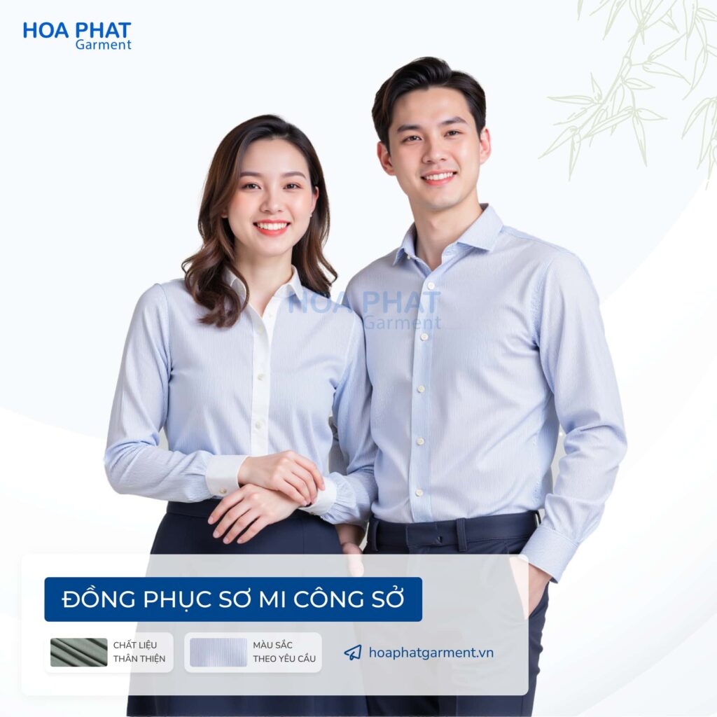 Giải pháp đồng phục doanh nghiệp – Đồng bộ hình ảnh, tối ưu vận hành 14 Áo sơ mi đồng phục công sở dài tay - HP314