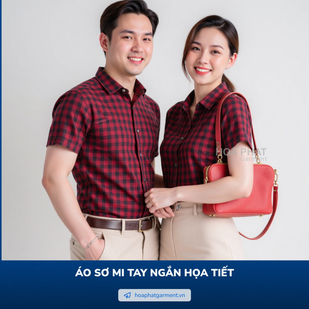 sơ mi tay ngắn họa tiết đẹp