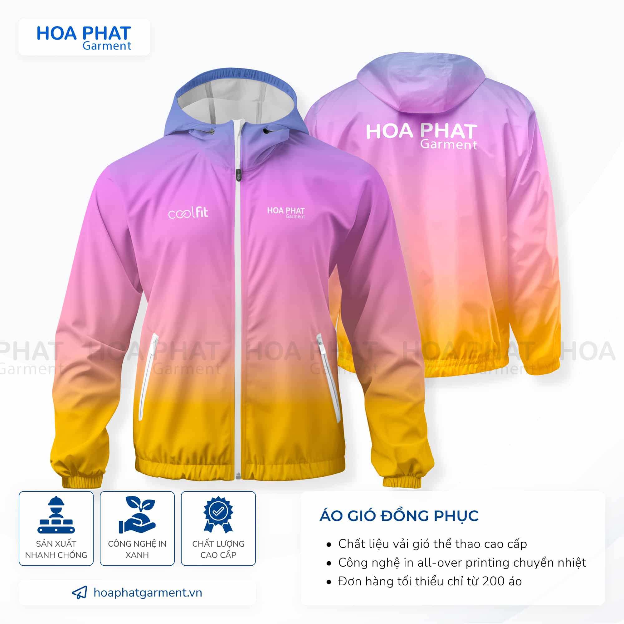 Áo gió đồng phục thể thao - HP105 1 Áo gió đồng phục thể thao - HP105