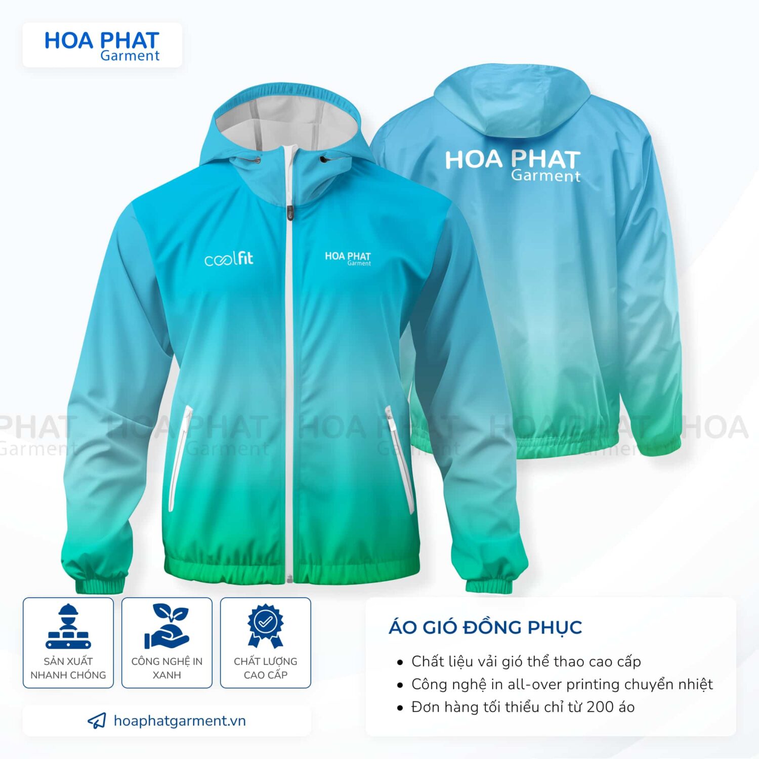 Áo gió đồng phục thể thao - HP108
