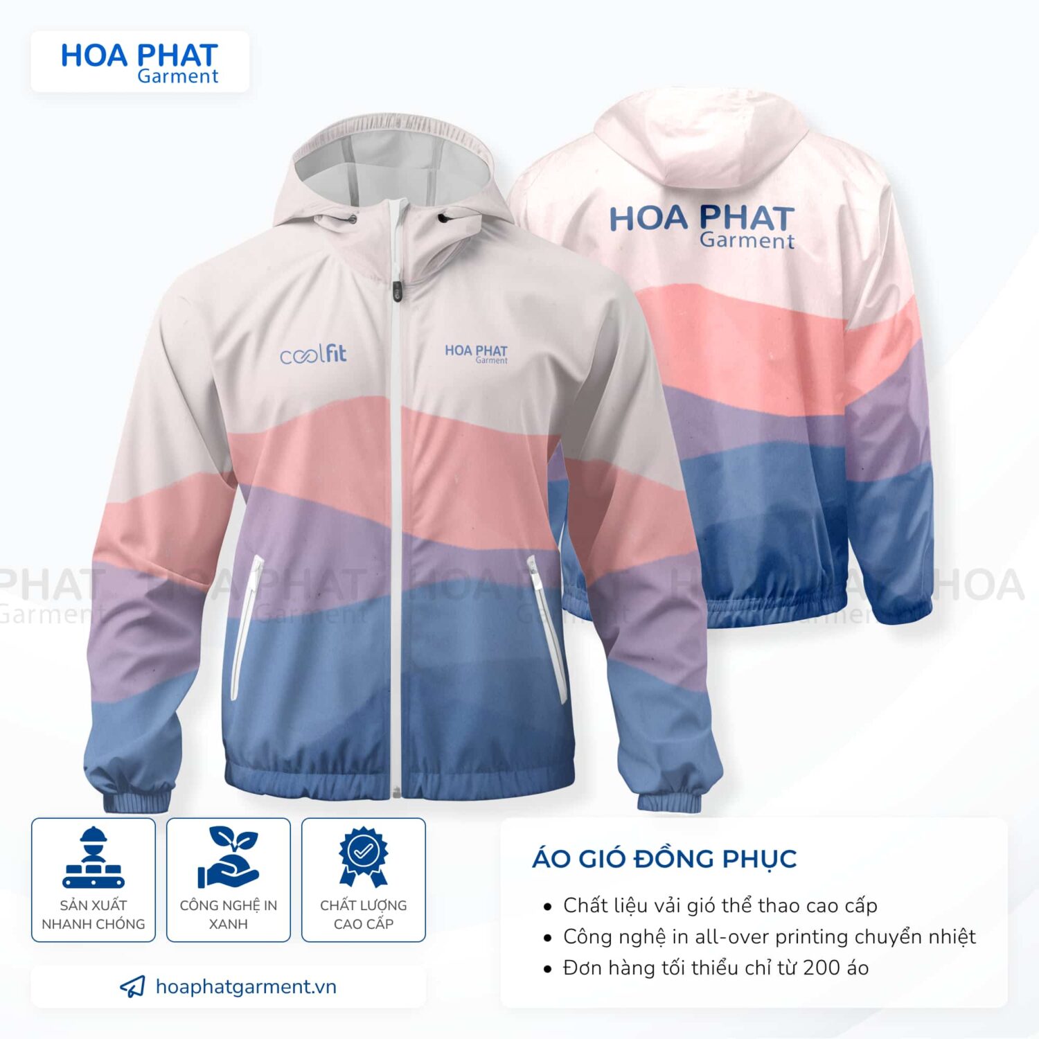 Áo gió đồng phục thể thao - HP109