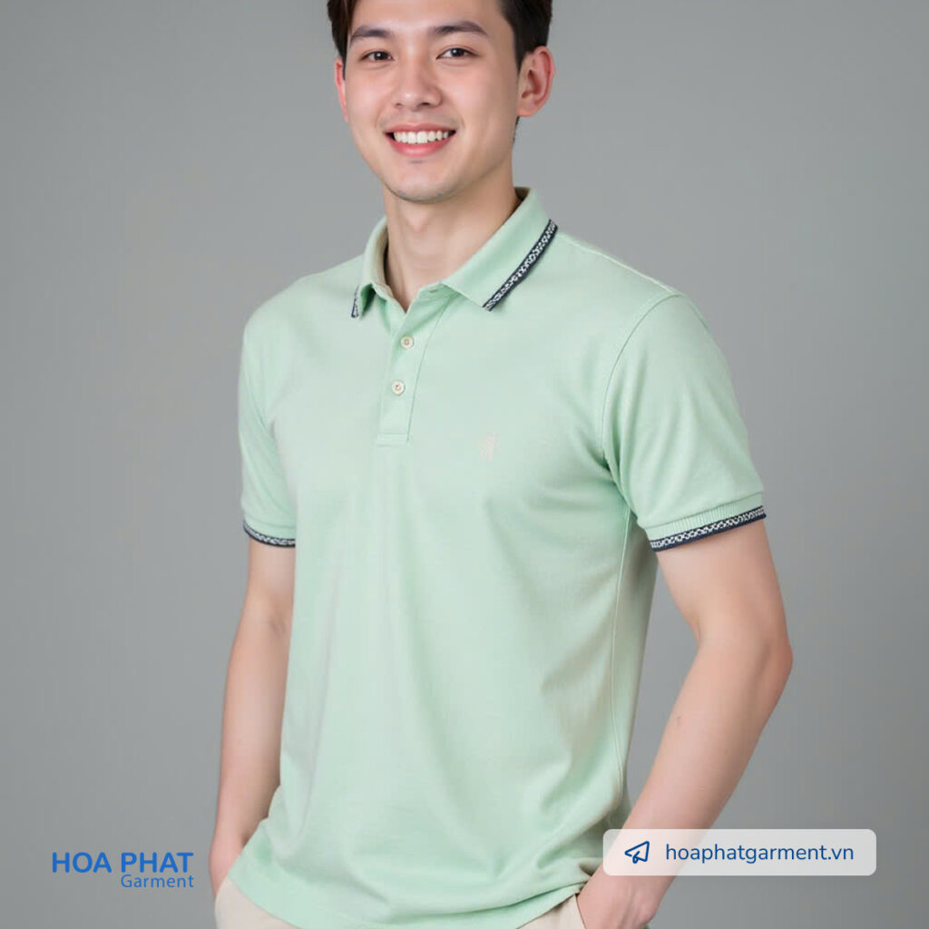 Áo đồng phục màu xanh lá nhạt
