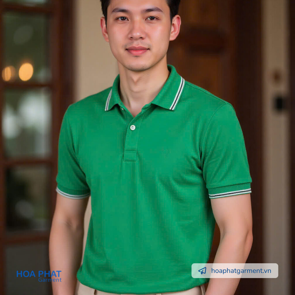 áo polo đồng phục đẹp màu xanh lá