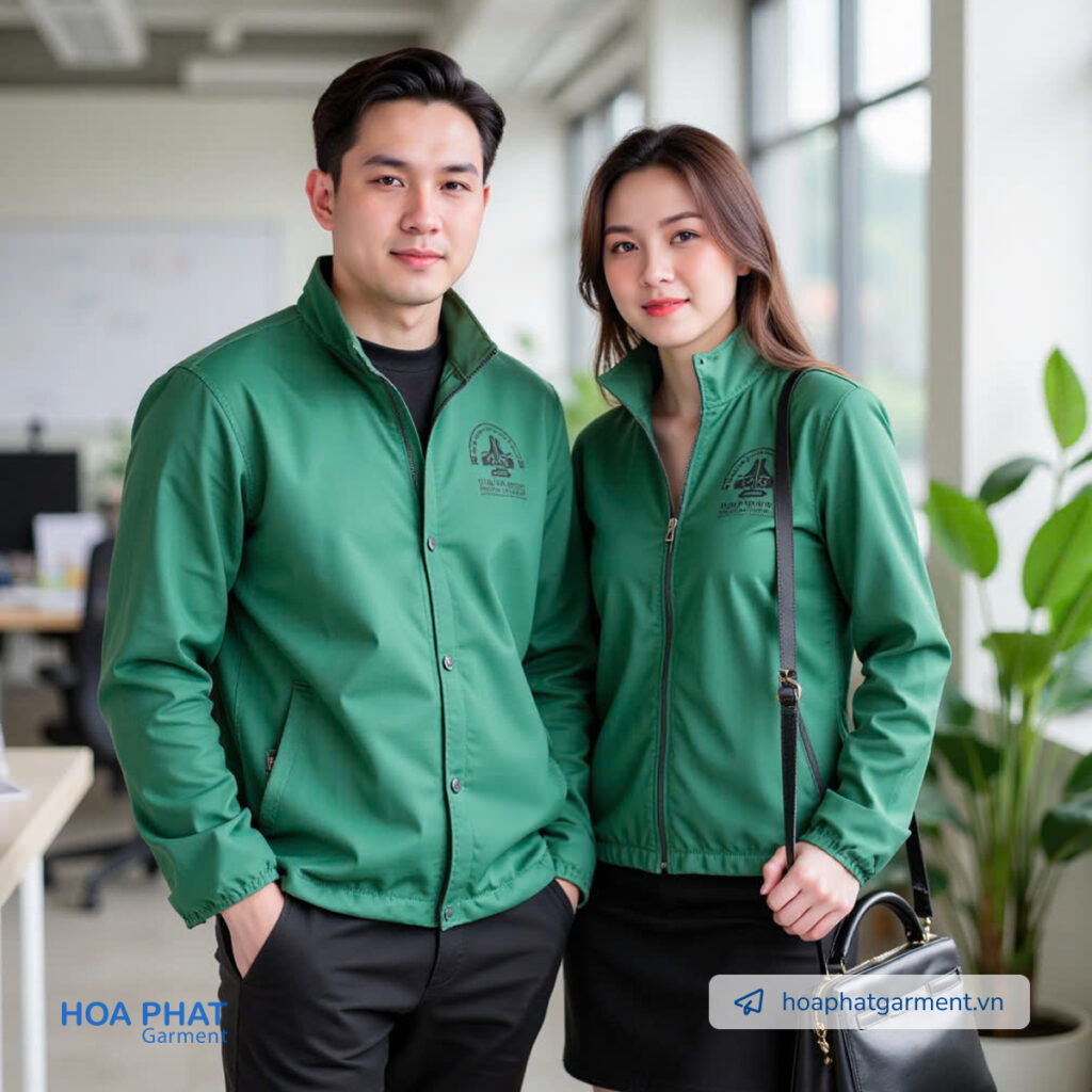 Áo đồng phục màu xanh lá tươi 