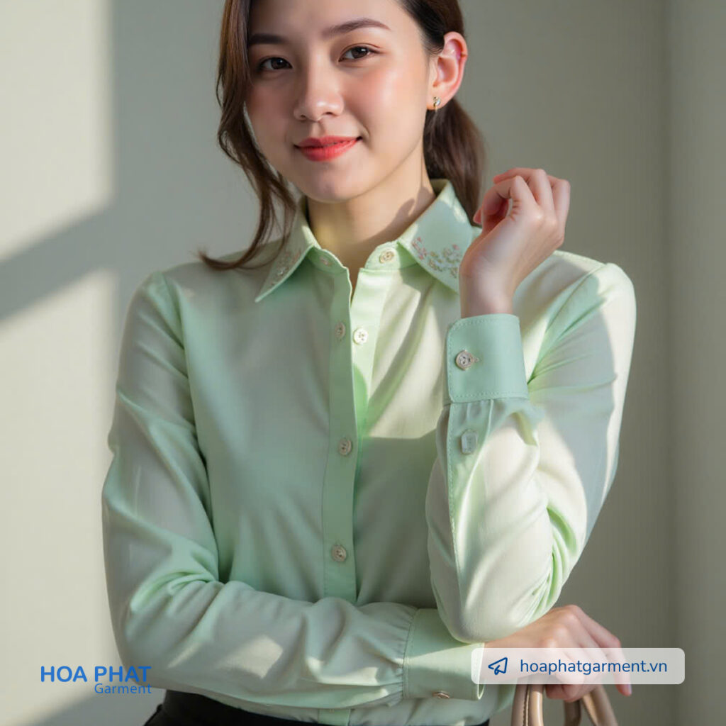 kinh nghiệm áo đồng phục màu xanh lá cây đẹp