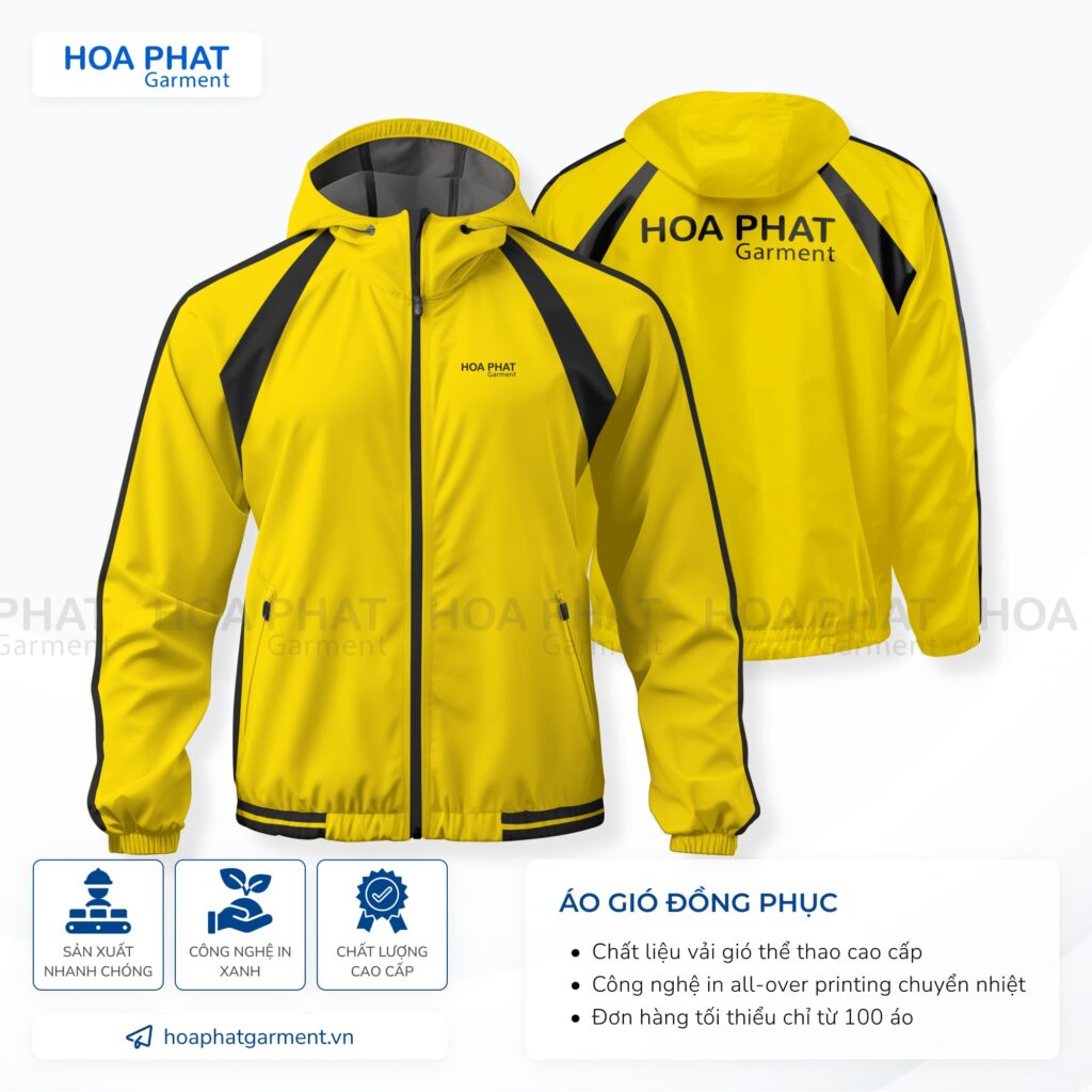 Giải pháp đồng phục doanh nghiệp – Đồng bộ hình ảnh, tối ưu vận hành 32 Mẫu áo khoác gió đồng phục doanh nghiệp - HP121