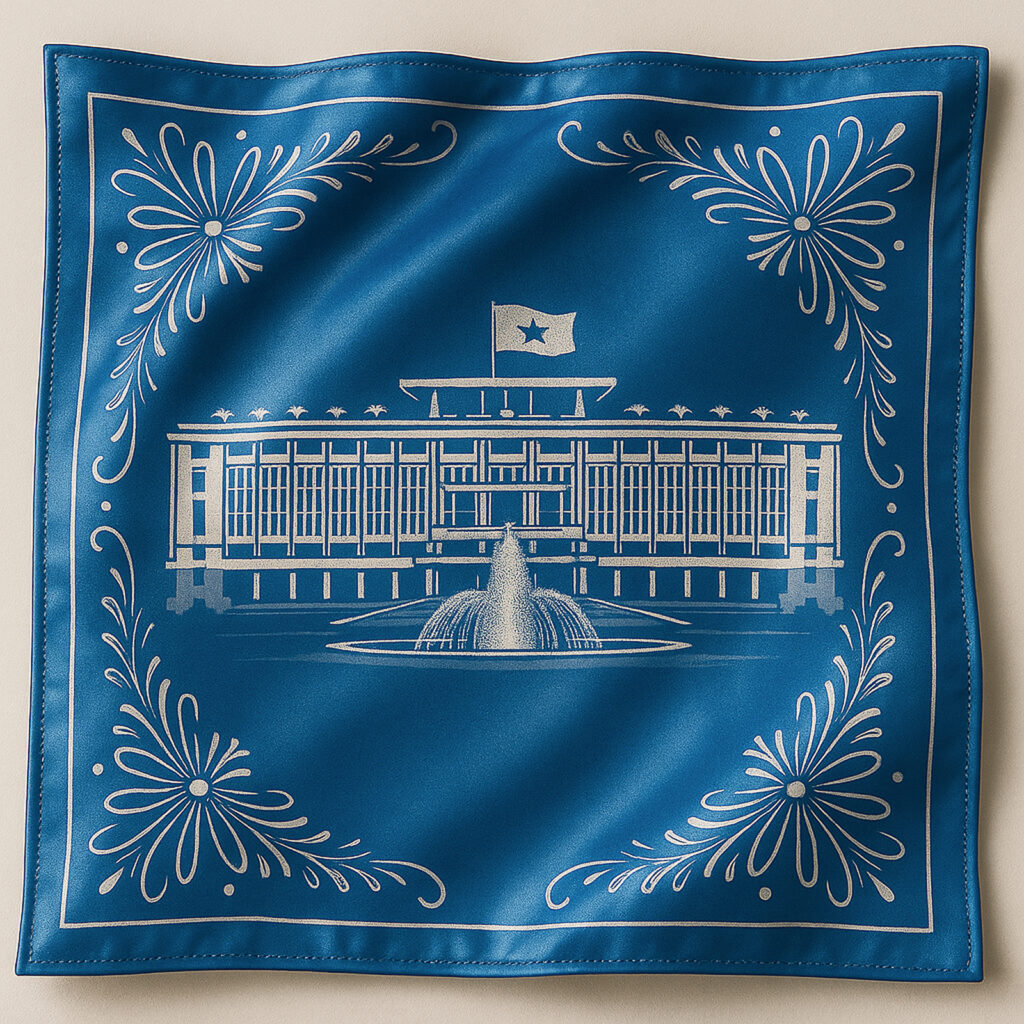 khăn lụa vuông in 30-4