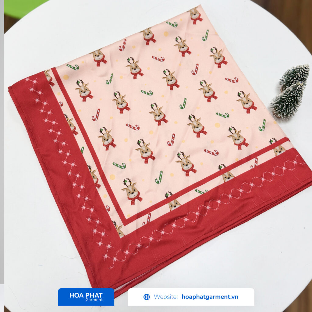 khăn bandana vuông họa tiết giáng sinh
