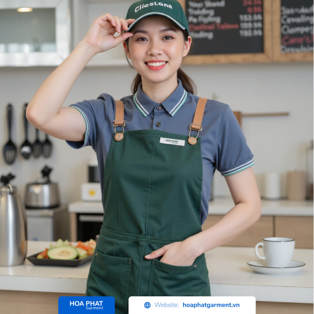 mẫu tạp dề phối túi