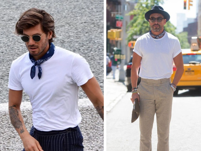 Phối khăn Bandana nam sao cho đẹp mà không bị “Lố” 5 Phoi khan Bandana theo phong cach Minimal