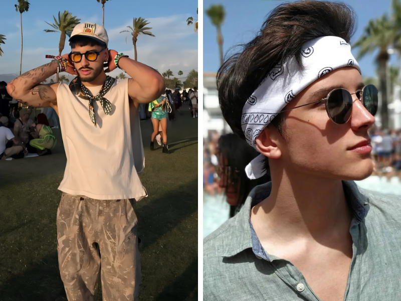 Phối khăn Bandana nam sao cho đẹp mà không bị “Lố” 6 Bandana theo phong cách đi du lịch, đi biển