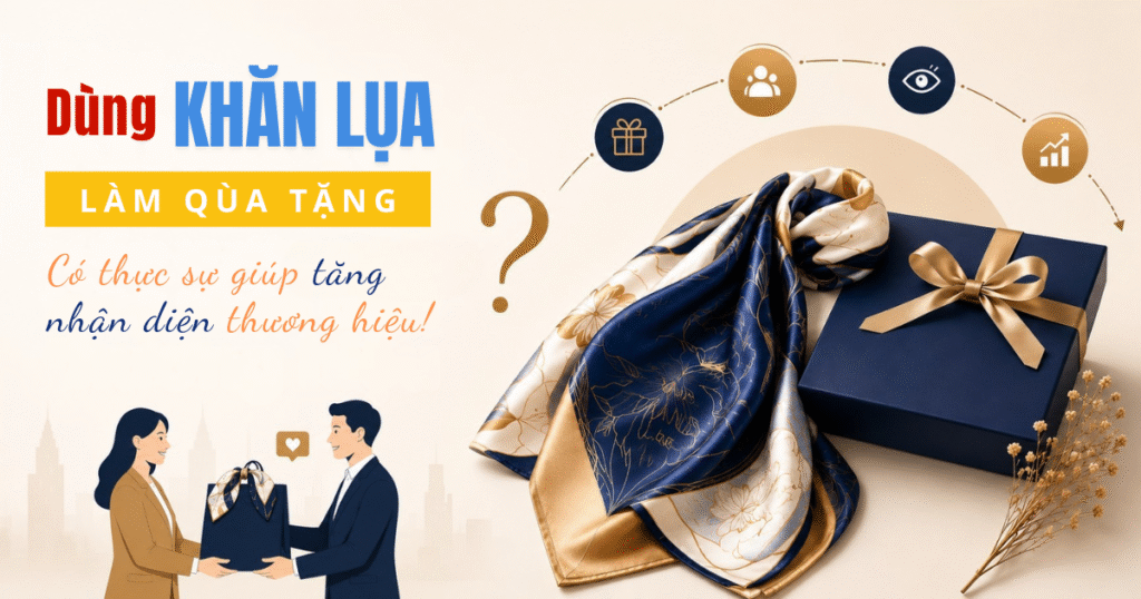 Dùng khăn lụa làm quà tặng có thực sự giúp tăng nhận diện thương hiệu? 1 dung khan lua lam qua tang