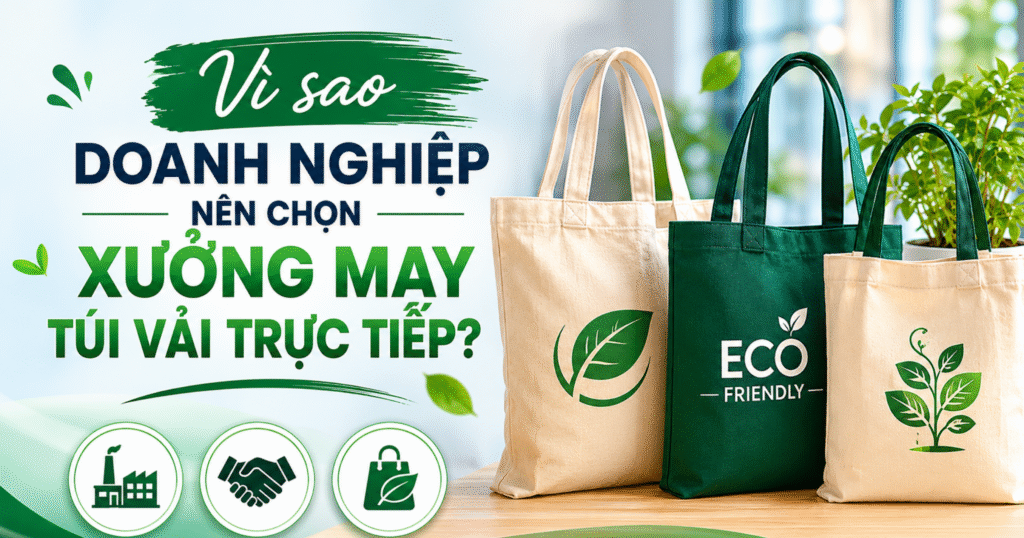 Vì sao doanh nghiệp nên chọn xưởng may túi vải trực tiếp? 1 vì sao doanh nghiep nen chọn xưởng may túi vải trực tiếp