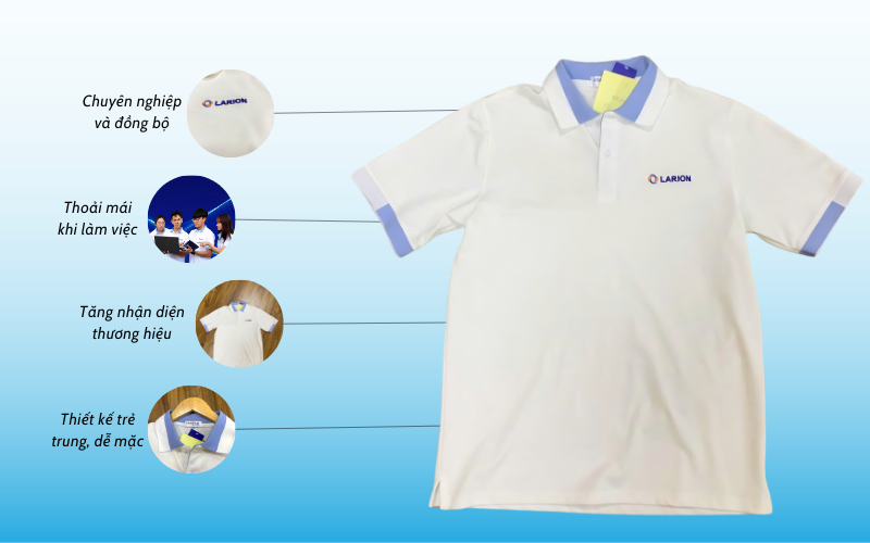 Dự án may đồng phục công ty công nghệ LARION | Hoa Phat Garment 3 Hoa phat garment dong hanh cung dong phuc larion