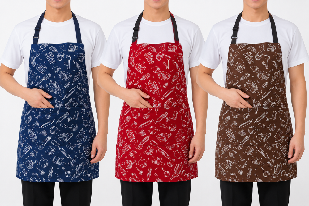 May tạp dề đồng phục theo yêu cầu giá tận xưởng 3 Mau tap de yem dai phu hop cho dau bep barista nhan vien spa va cua hang hoa