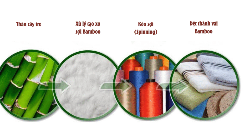 Vải Bamboo là gì? Vì sao đây là chất liệu lý tưởng để may áo thun đồng phục? 1 quy trình sản xuất vải bamboo từ thân tre