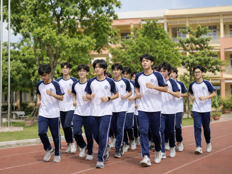 Trọn bộ đồng phục học sinh cấp 3 gồm những gì và nên may những mẫu nào? 2 đồng phục thể dục