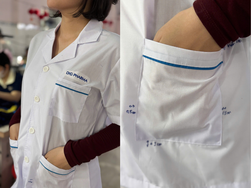Thời gian sản xuất áo blouse đồng phục bao lâu? chi tiết từng công đoạn 4 in thêu logo áo blouse đồng phục