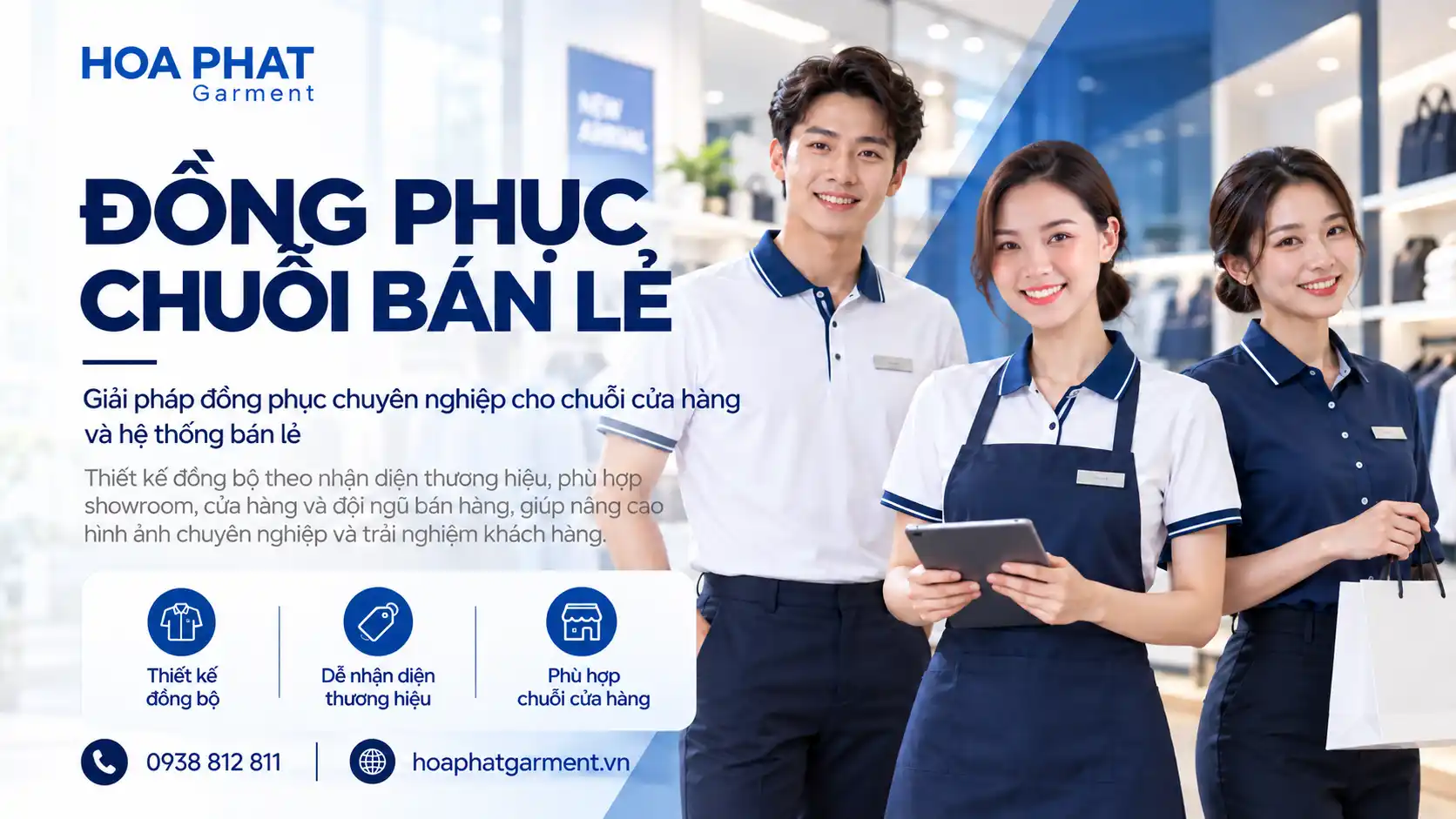 Giải pháp đồng phục chuỗi bán lẻ – Đồng bộ điểm bán, linh hoạt cung ứng 1 Dong phuc chuoi ban le